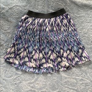 Fun purple, blue and white patterned girls skirt